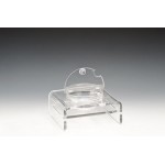 Zcp 286 cam Kaseli Polycarbonat Kapaklı Teşhir Standı 21 x 19 cm / Kase (bowl) 