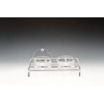 Zcp 287 cam Kaseli Polycarbonat Kapaklı Teşhir Standı 39 x 19 cm / Kase (bowl) 