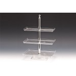 Zcp 548 Polycarbonat Tepsili Teşhir Standı  20x30x47,5 cm