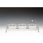 Zcp 288 cam Kaseli Polycarbonat Kapaklı Teşhir Standı 57 x 19 cm / Kase (bowl) 